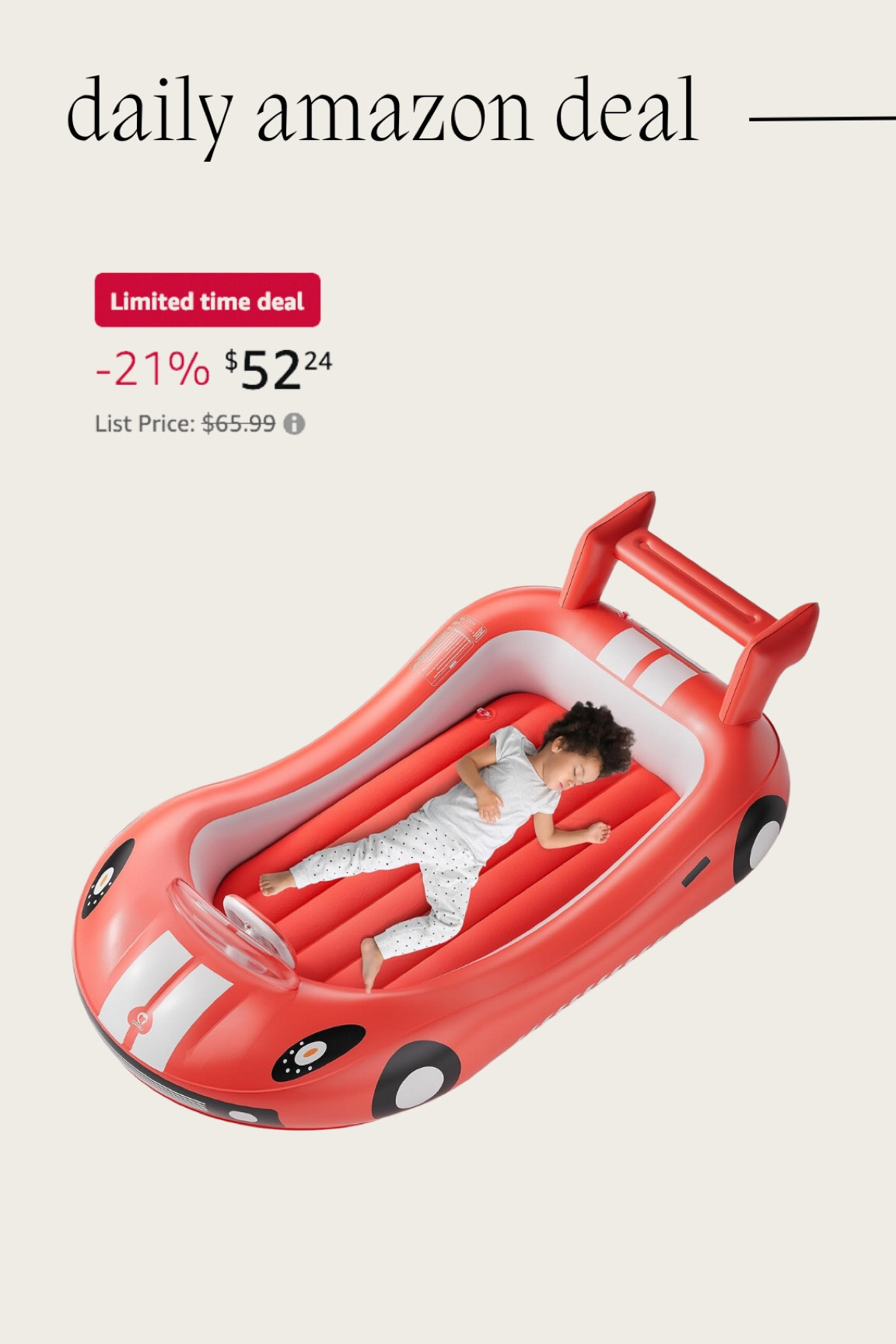 Daily Amazon deal: inflatable car bed 

Your kids are going to love this!! 

#LTKSaleAlert #LTKKids #LTKFamily