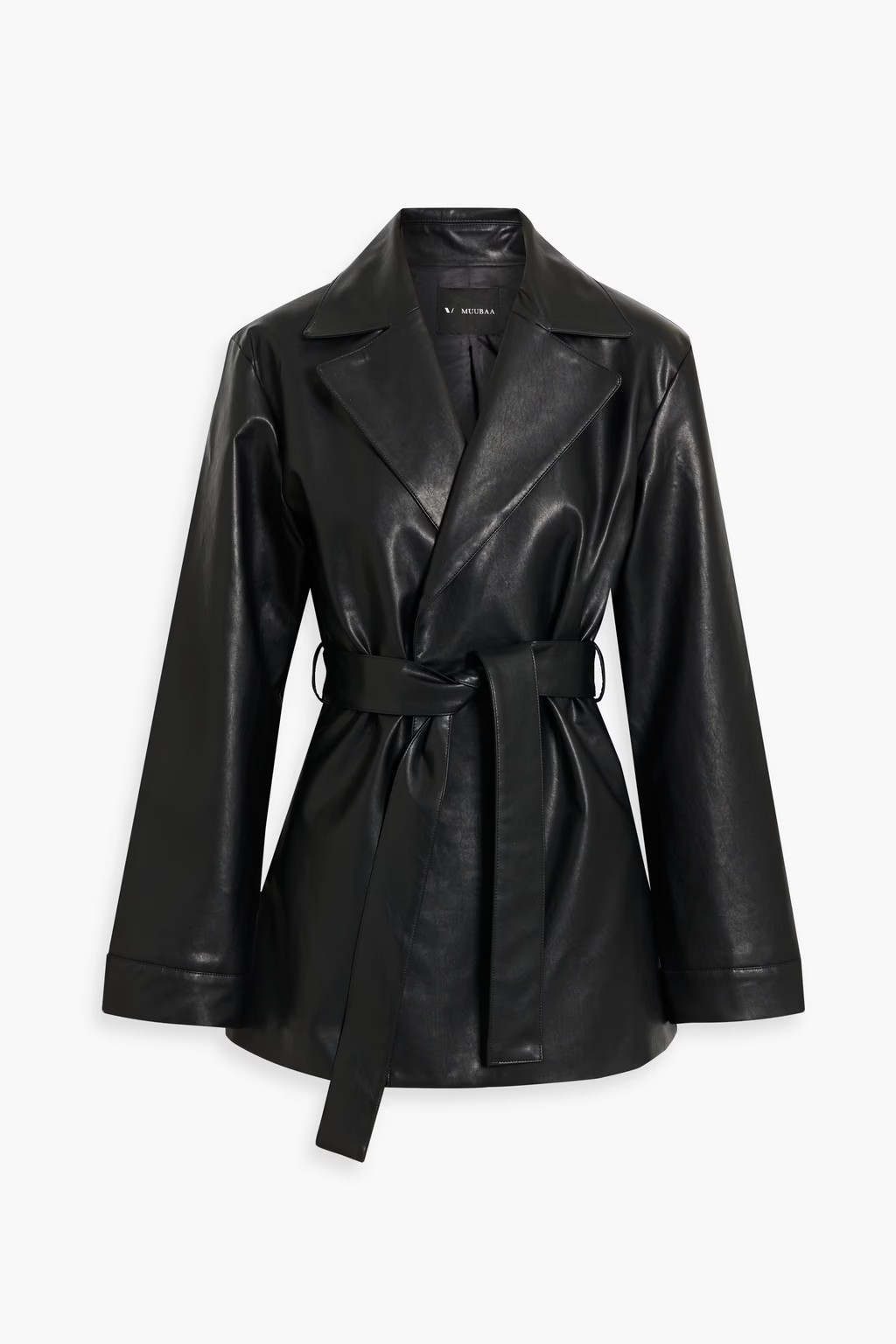 Belted faux leather jacket | The Outnet (UK and Europe)