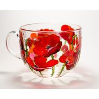 Red Poppies Coffee Mug, August Birth Flower Gift, Personalized Mug | Etsy (US)