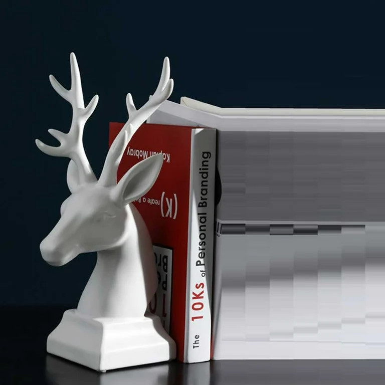 Home Decor Ceramic Deer Head Figurine Statue Ornament for Office Store Desktop and Home Decoratio... | Walmart (US)