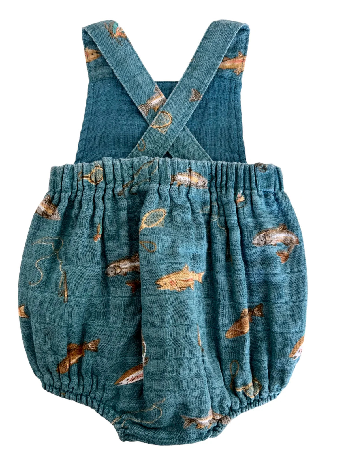 Muslin Retro Sunsuit, Trout | SpearmintLOVE