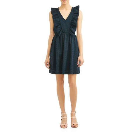 Eve Sleeveless Ruffle Vee Dress Women's | Walmart (US)