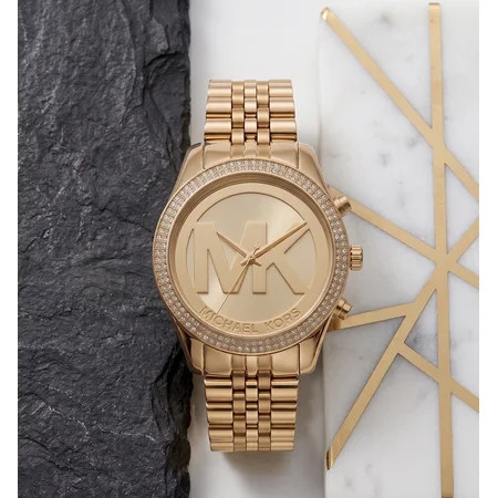 Michael Kors Women s Parker Logo Gold-Tone Metal Watch MK5784 | Walmart (US)