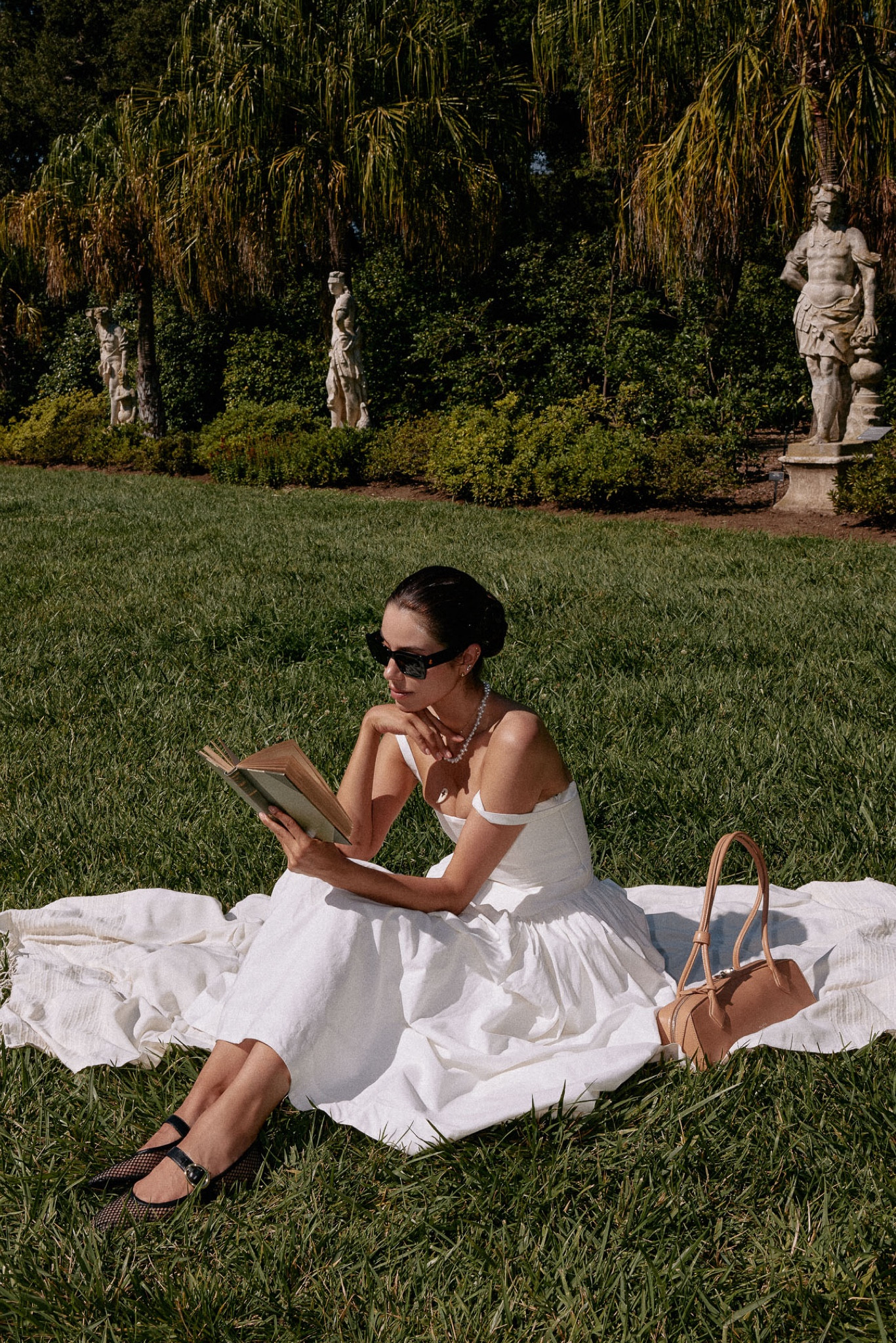 The perfect white midi summer dress to wear with your mesh ballet flats! Love  the a line silhouette, the corset bodice and flair skirt 🤍

#LTKShoeCrush #LTKStyleTip #LTKItBag