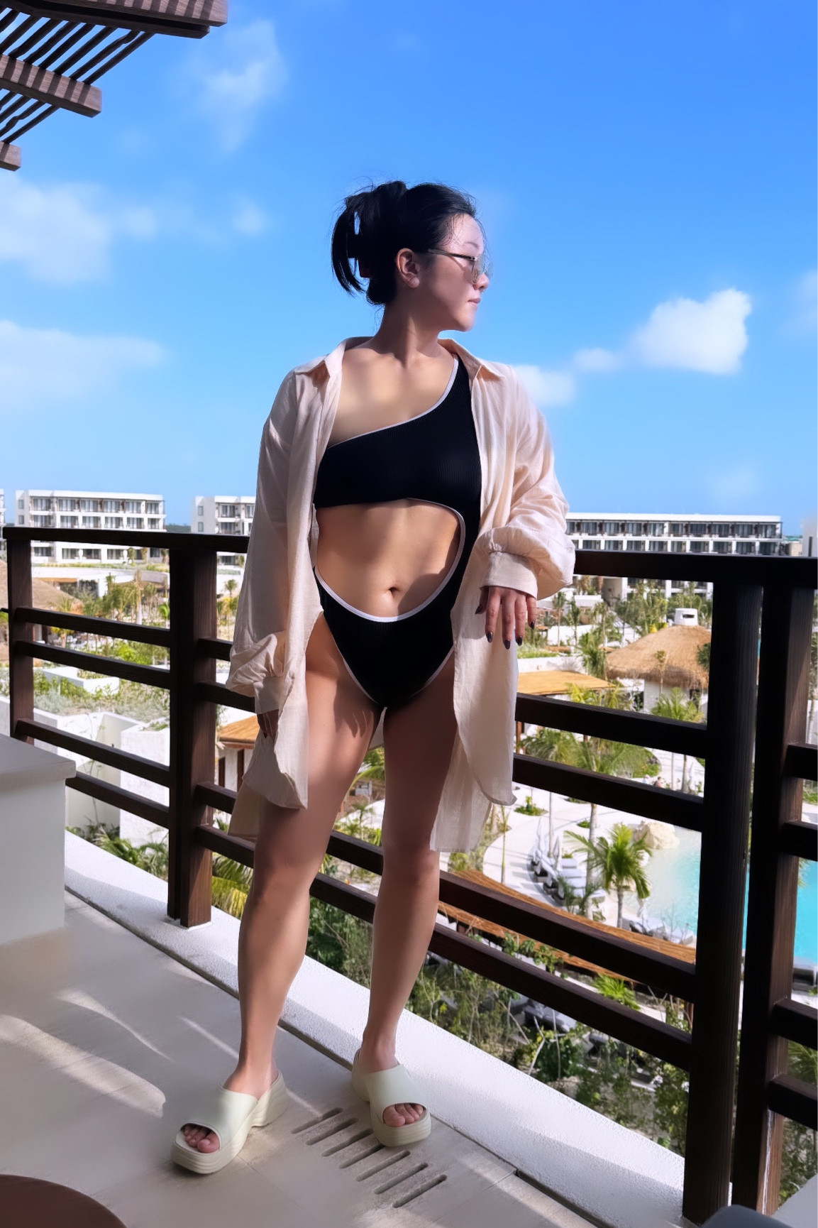 Loving this Venus-cut one-piece swimsuit! Plus these slide sandals from Crocs are a must-have for your next resort visit! I linked similar items to my outfit! #swimwear #resortwear #beachready #summerready

#LTKSeasonal #LTKswim #LTKstyletip