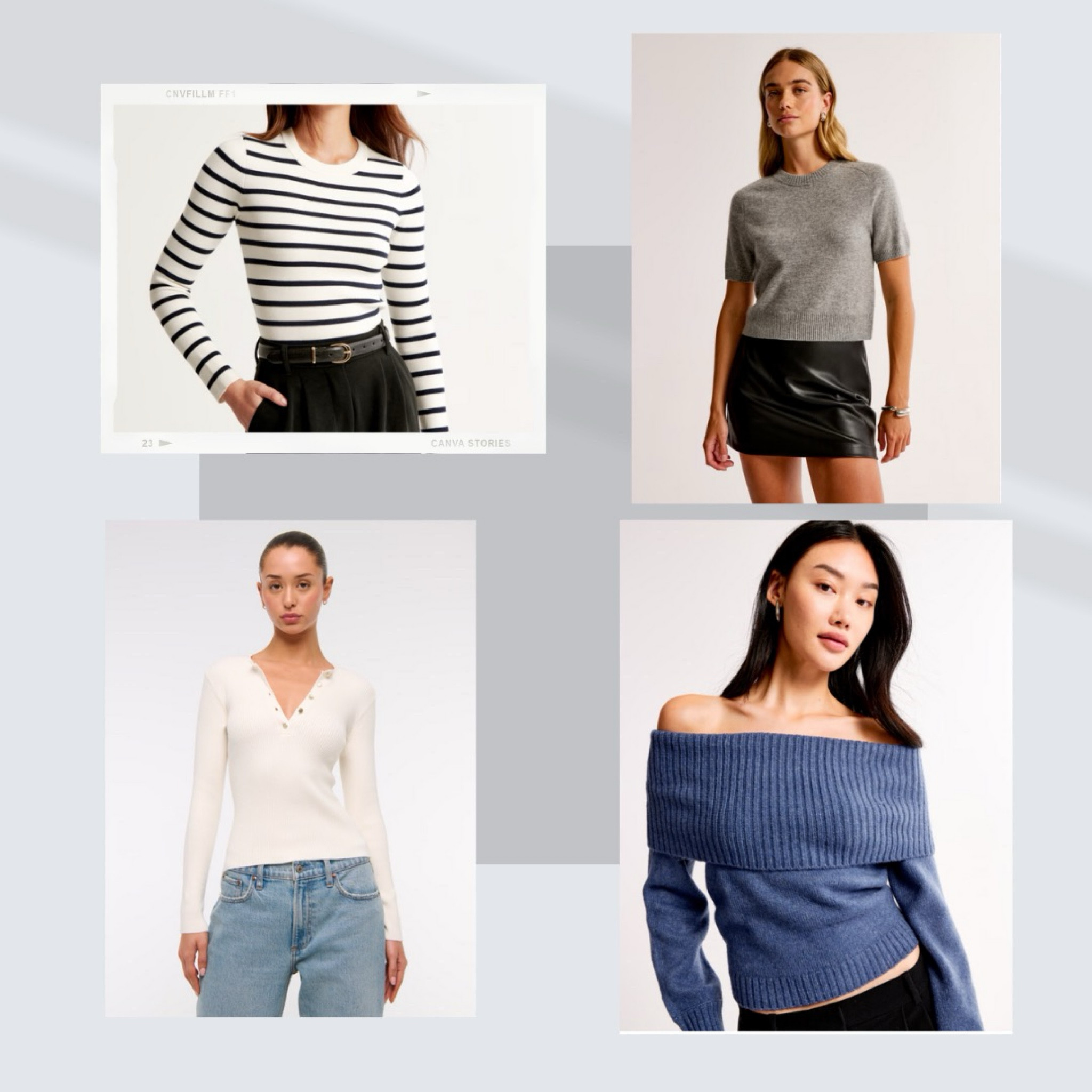 Fall outfit inspired. Striped shirts, cozy sweaters and vegan leather skirt are perfect 