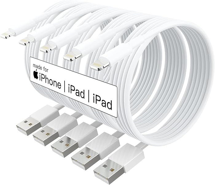 [ MFi Certified ] 5Pack 10ft iPhone Charger Cable, Long Lightning Cable 10 Foot, High Fast 10 Fee... | Amazon (US)