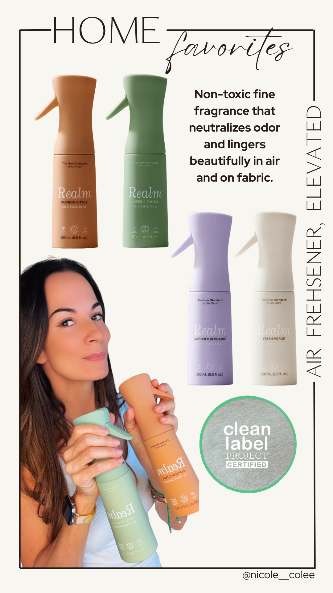 If your home could have a signature scent... this would be mine. 🤍✨ These non-toxic air + fabric sprays don't just mask odors—they actually neutralize them while leaving behind the most beautiful, elevated fragrance. I spray them on everything from linens and upholstery to closets and even my car!

The hardest part? Choosing a favorite scent. 🌿🍊💜

I've linked all of my favorites in my LTK so you can find the one that fits your home best!

#HomeFavorites #HomeFinds #CleanLiving #LTKHome #NicoleColeeStyle 

 #LTKdayinmylife #LTKselfcare #LTKHome