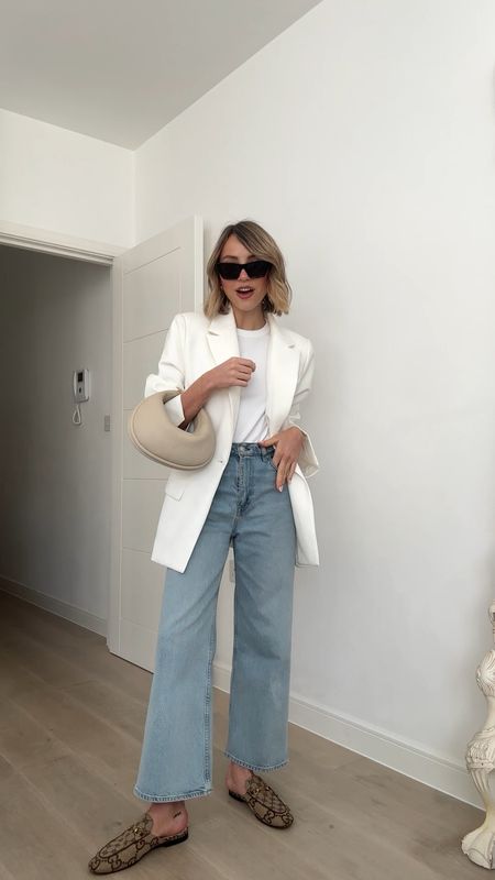 Smart casual outfit, jeans and a blazer, odd muse blazer, Harvey Nichols, & other stories, Gucci mules, songmont bag, formal outfit, work outfit 

#LTKstyletip #LTKeurope #LTKSeasonal