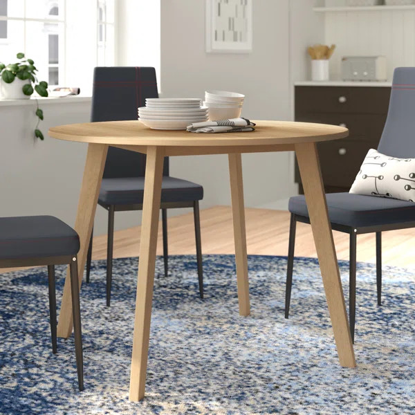 Aquin Round Solid Wood Base Dining Table | Wayfair North America