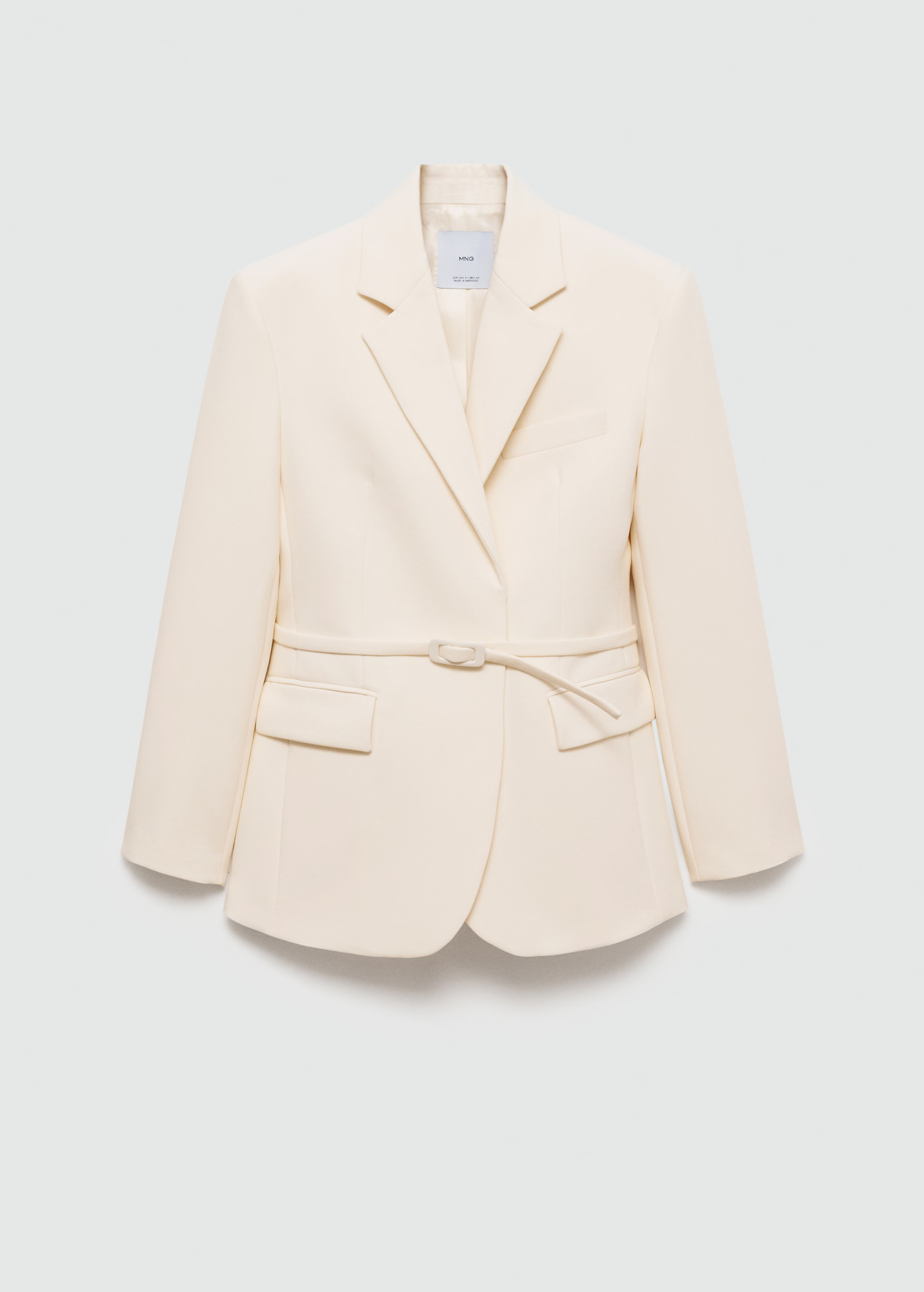 Suit blazer with belt | MANGO (US)