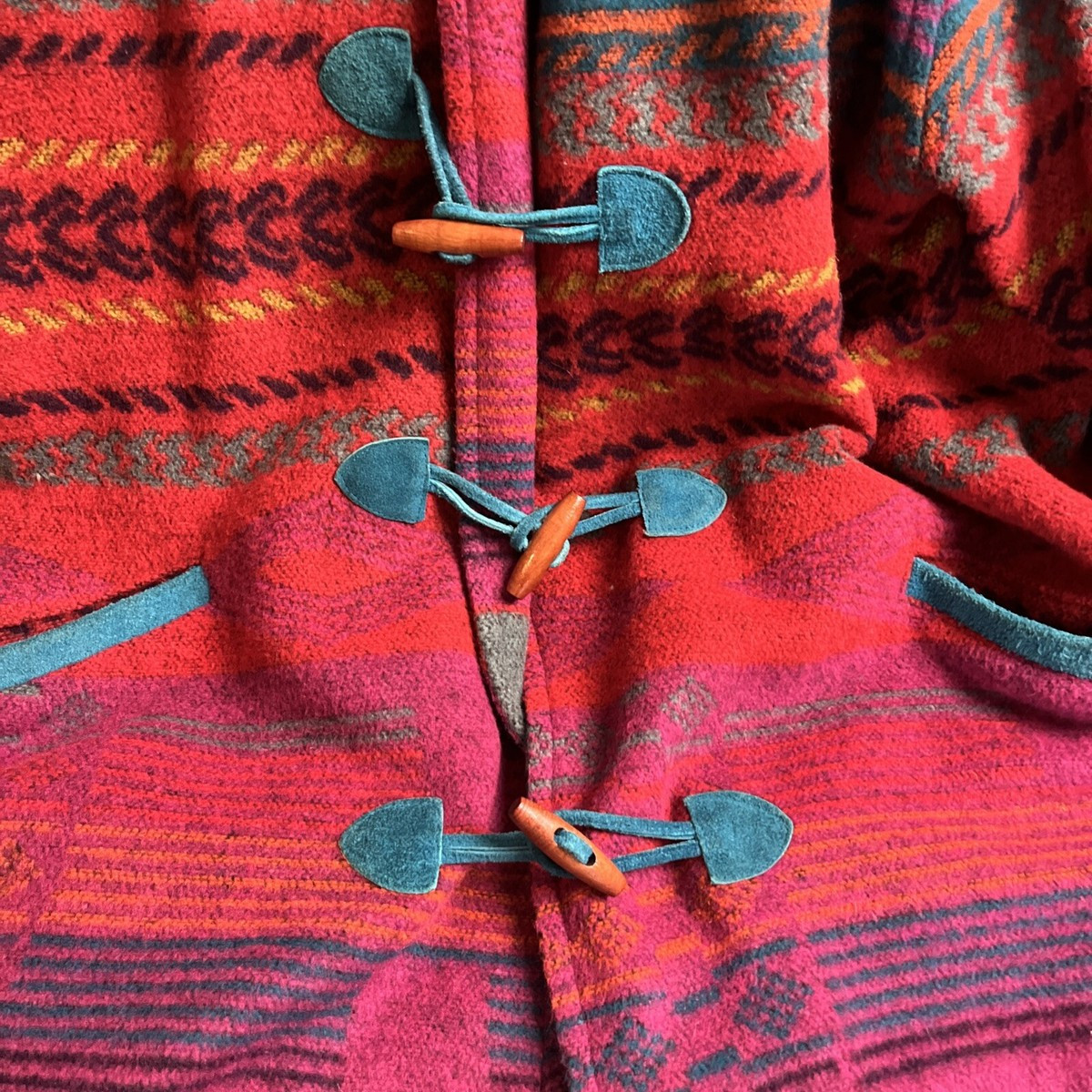 Vintage 90’s Katy D Kathryn Deene Aztec Tribal Blanket Coat Wool Blend Sz 18/20  | eBay | eBay US