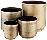 KALALOU NDE1090 Set of Aged Finish Metal Flower Pots, One Size, Brass | Amazon (US)