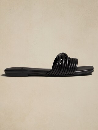 Twisted Strappy Leather Sandal | Banana Republic Factory