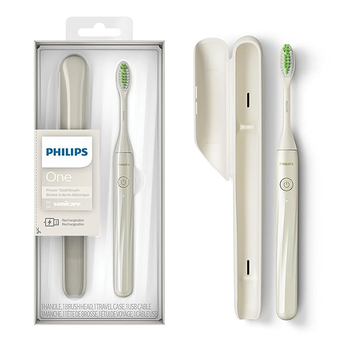 PHILIPS One by Sonicare Rechargeable Toothbrush, Snow, HY1200/07 | Amazon (US)
