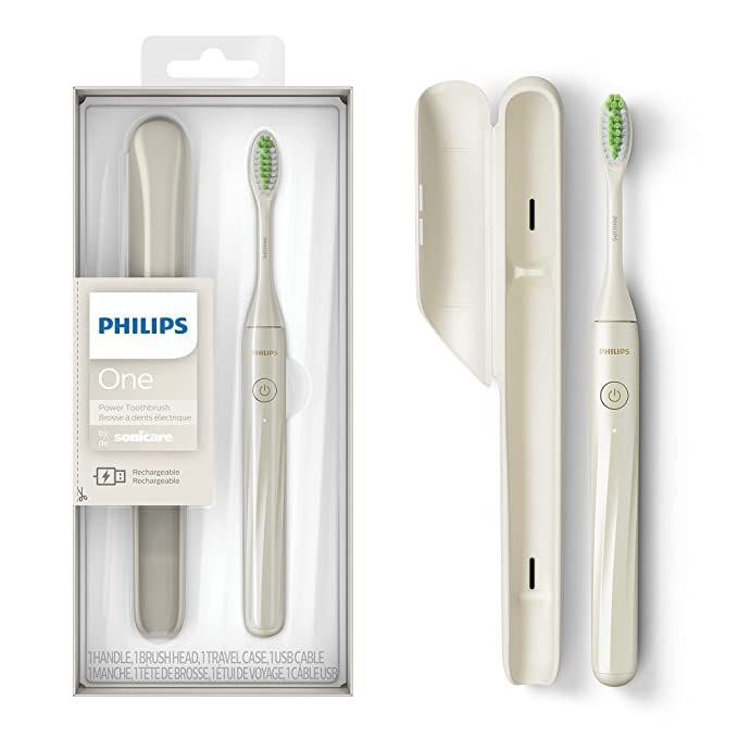 Philips One by Sonicare Rechargeable Toothbrush, Snow, HY1200/07 | Amazon (US)