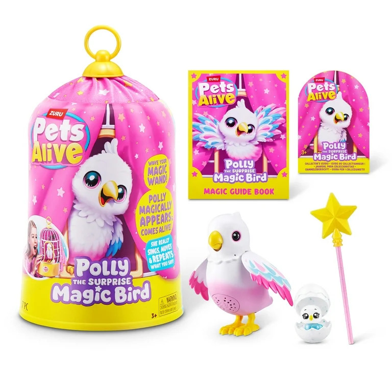 Pets Alive Polly the Magic Bird Electronic Girls Robotic Toy , Interactive Sounds by ZURU | Walmart (US)