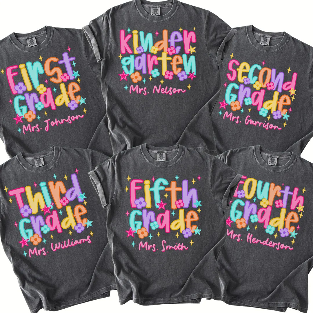 Custom Teacher Team Shirts Back to School Staff T-shirt Custom Grade Level Team Shirt Elementary ... | Etsy (US)