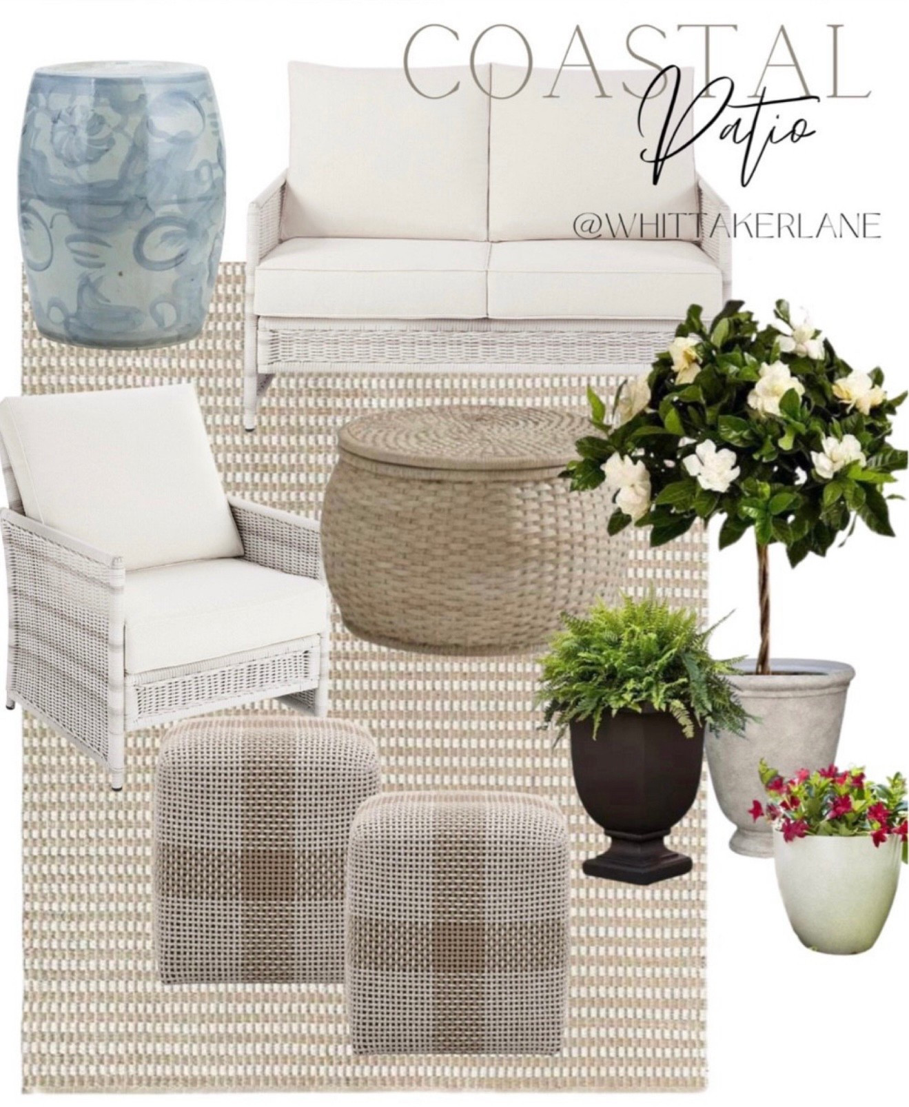 coastal, coastal patio, outdoor space, outdoor furniture, coastal inspo, outdoor inspo, outdoor rug, outdoor patio set, McGee and co, studio McGee, Walmart patio 

#LTKSeasonal #LTKSaleAlert #LTKHome
