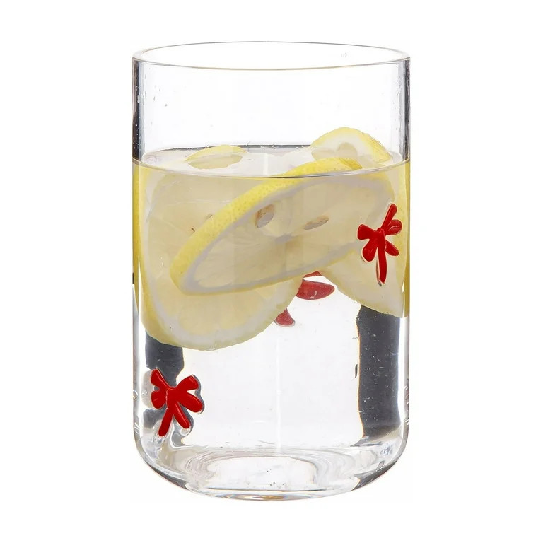 Holiday Time Bows Charm Drinking Glass 16 OZ | Walmart (US)
