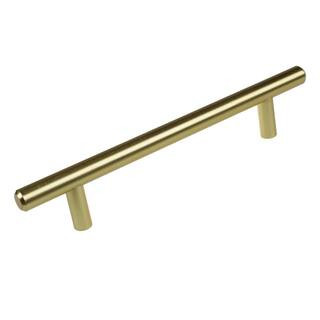 GlideRite 5 in. Center-to-Center Satin Gold Solid Handle Bar Cabinet Drawer Pulls (10-Pack)-5002-... | The Home Depot