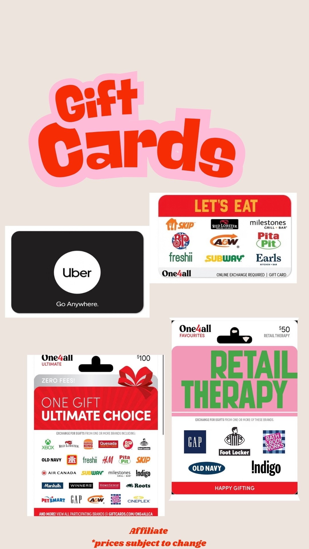 gift cards are always a good idea 🎁🤍 so many options for literally everyone on your list!
#LTKgiftguide #giftideas #giftcards #holidaygifts #gifting #LTKfinds