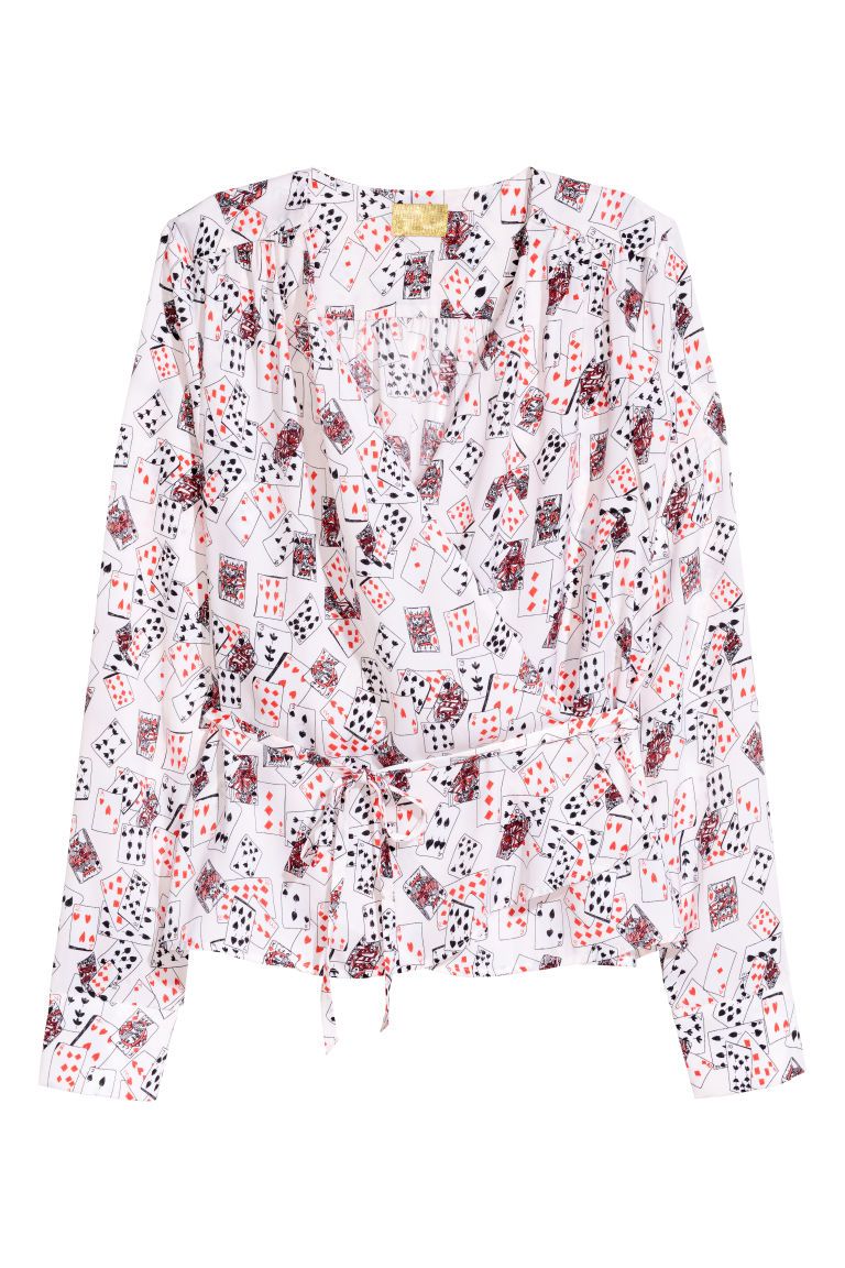 H & M - Wrapover Blouse - Pink | H&M (US)