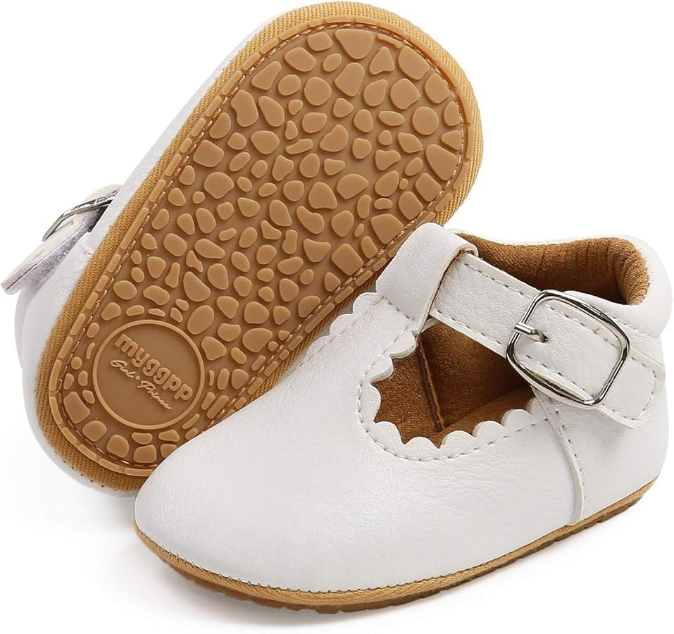 SOFMUO Baby Boys Girls Lace Up Leather Sneakers Soft Rubber Sole Infant Moccasins Newborn Oxford ... | Amazon (US)