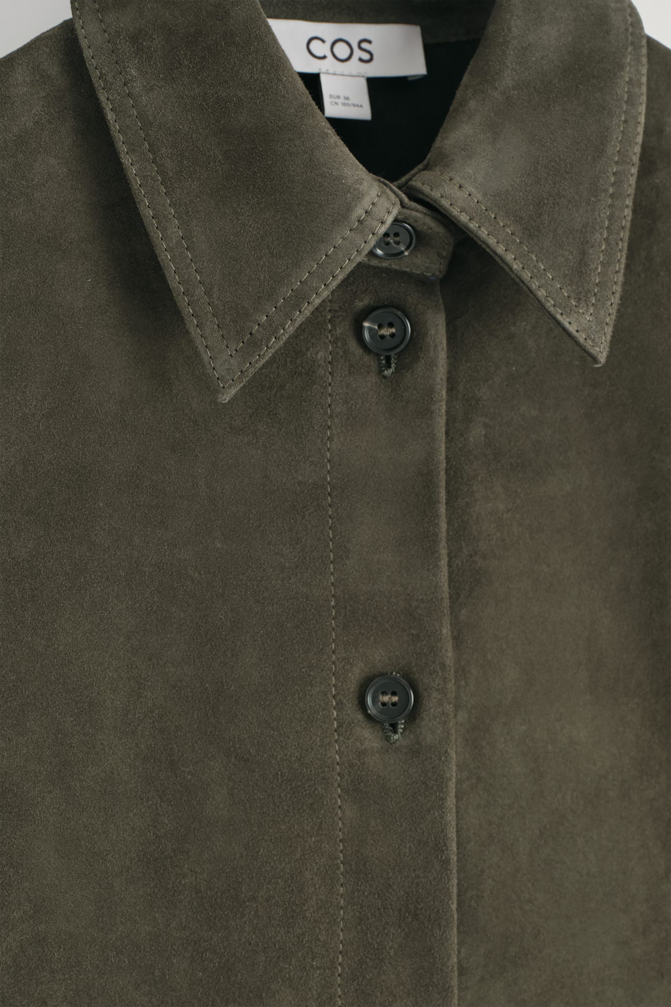 SUEDE ROMPER - KHAKI | COS US | COS (US)