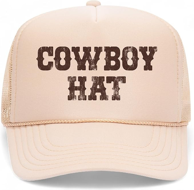 Cowboy Hat Trucker Hat | Vintage Trendy Funny Cowgirl Country Western Summer | Premium Mesh Foam ... | Amazon (US)