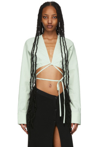 Green Magyar Cropped Shirt | SSENSE
