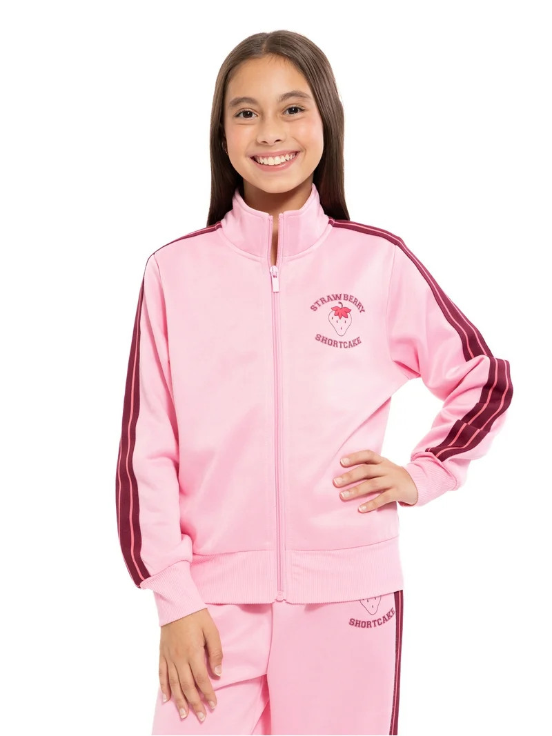 Strawberry Shortcake Girls Graphic Zip Track Jacket, Midweight, Sizes 4-16 | Walmart (US)