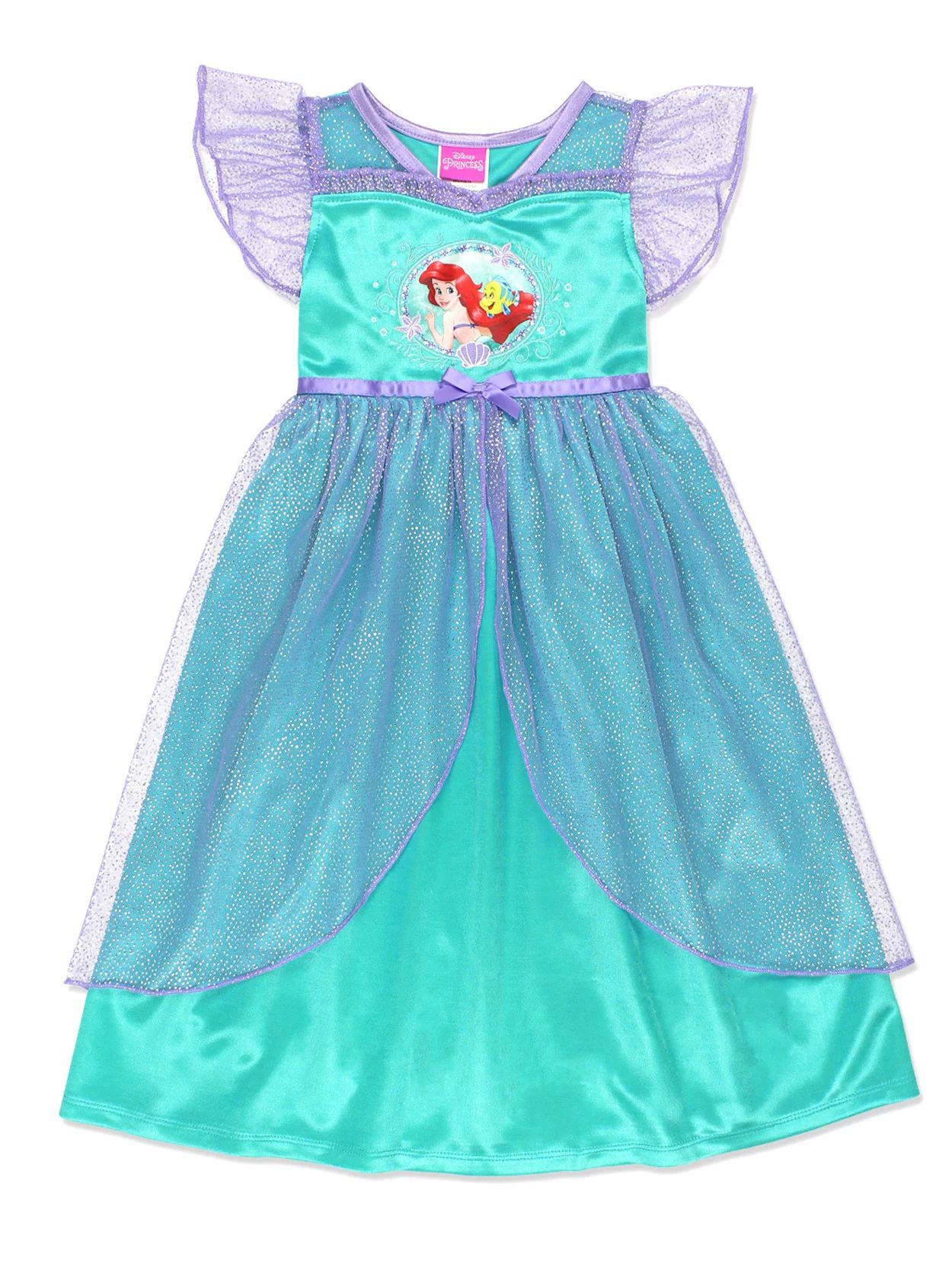 The Little Mermaid Ariel Toddler Girls Fantasy Gown Nightgown Pajamas 21LM165TGS | Walmart (US)