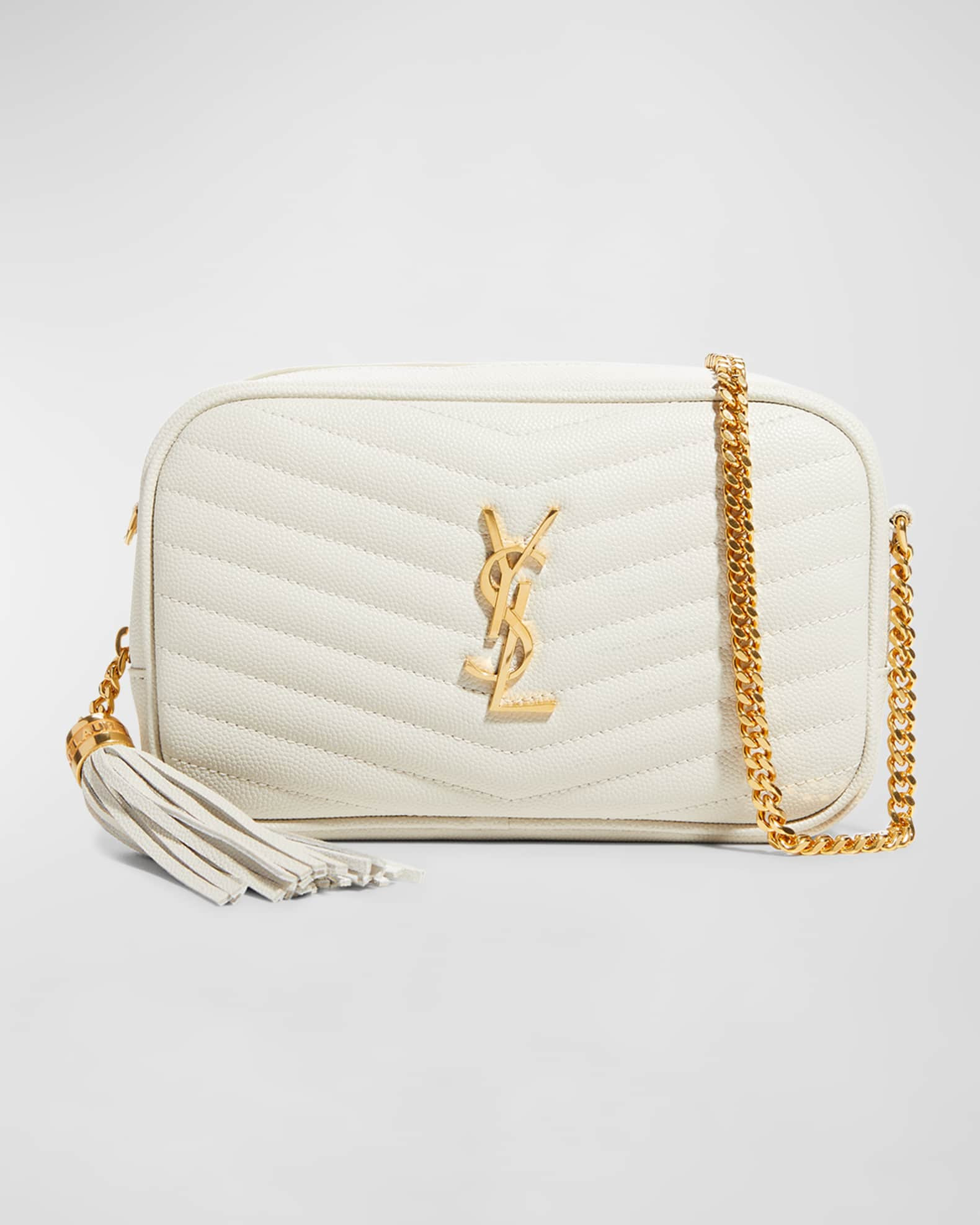 Saint Laurent Lou Mini YSL Grain de Poudre Camera Crossbody Bag | Neiman Marcus
