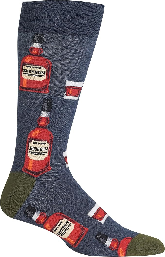 Hot Sox Men's Fun Cocktail Drinks Crew Socks-1 Pair Pack-Cool & Funny Happy Hour Gifts | Amazon (US)