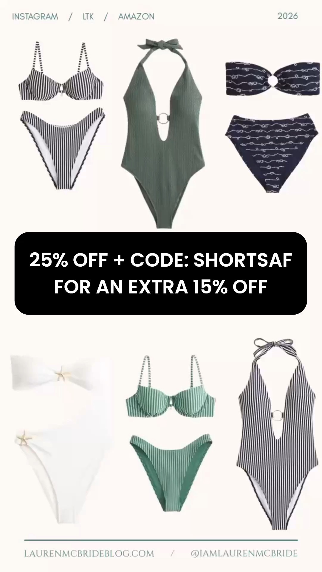 @abercrombie Swim 25% off + code SHORTSAF for an extra 15% OFF 

bikini, bikini top, bikini bottoms, one piece swimsuit, two piece swimsuit, swimwear, swimsuit, beach outfit, pool outfit, vacation outfit, summer outfit, resort wear, Abercrombie & Fitch

#LTKSwim #LTKSaleAlert