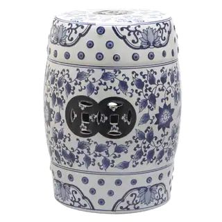 SAFAVIEH Tao Blue And White Painting Ceramic Decorative Garden Stool | Bed Bath & Beyond