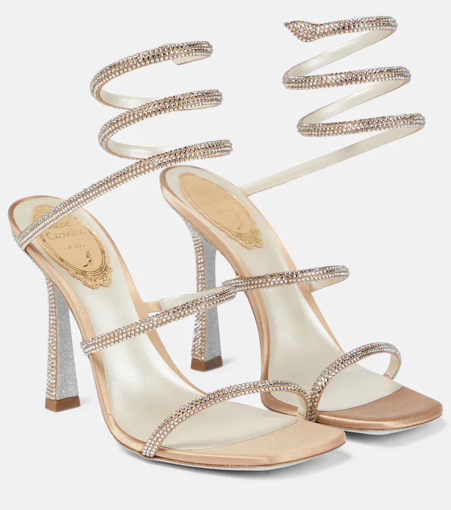 Rene Caovilla Cleo embellished satin sandals | Mytheresa (US/CA)