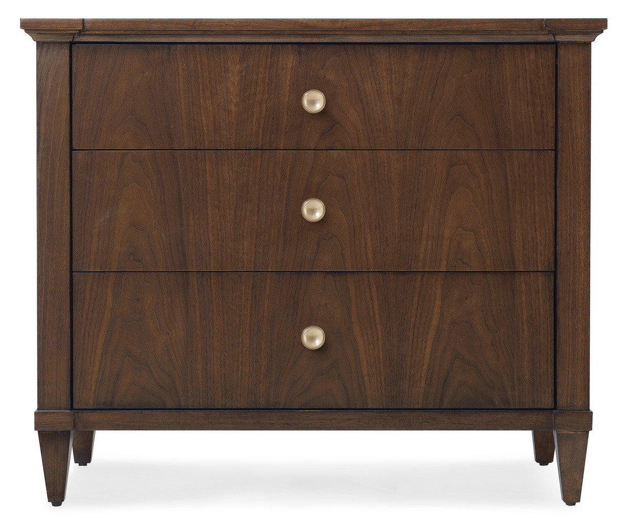Archives Three-Drawer Nightstand In Dark Wood | 1stopbedrooms