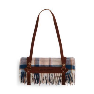Pendleton Hampshire Plaid Lambswool Throw with Leather Carrier | Bloomingdale's (US)