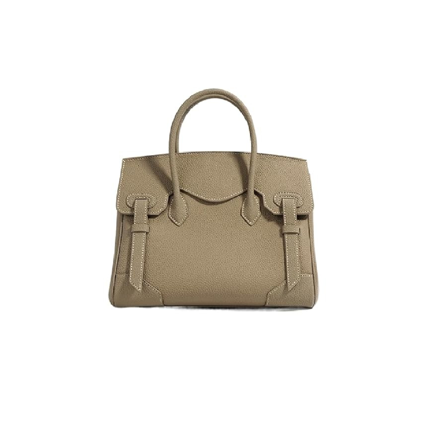 JIUFENG Women's Top Handle Satchel With Detachable Strap,Lychee Pattern Genuine Leather Fashion C... | Amazon (US)