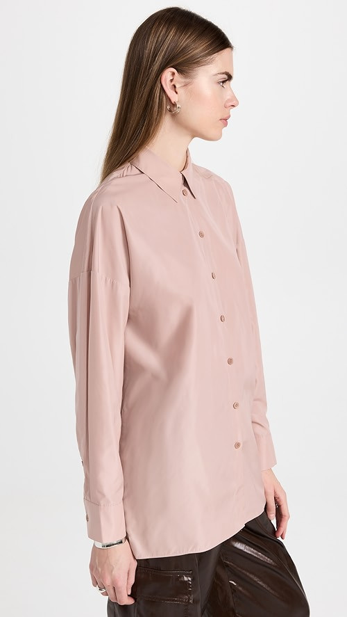 Tibi Italian Sporty Nylon Shirt with Cocoon Back | SHOPBOP | Shopbop