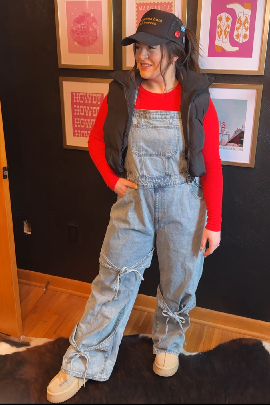 Overalls outfit 🔥
Hat is Bottomshelf

Overalls : XL
top : large
vest : largee

Overalls | outfit inspo | Amazon fashion | outfit ideas | outfit | warm outfit | cozy outfit | cider overalls |

#LTKFindsUnder50 #LTKShoeCrush #LTKMidsize