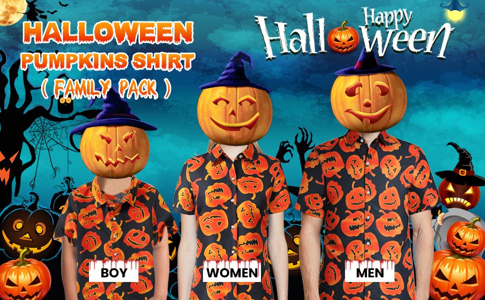 SSLR Men's Fun Pumpkins Button Down Short Sleeve Halloween Shirt | Amazon (US)