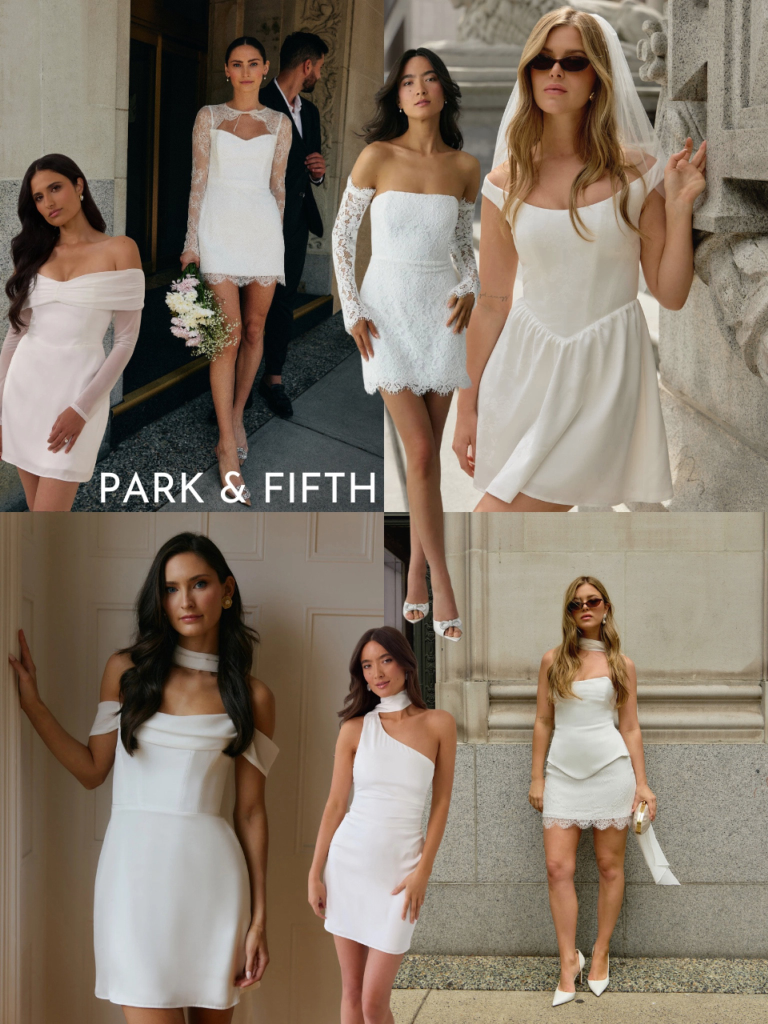Park & Fifth bridal little white dresses 