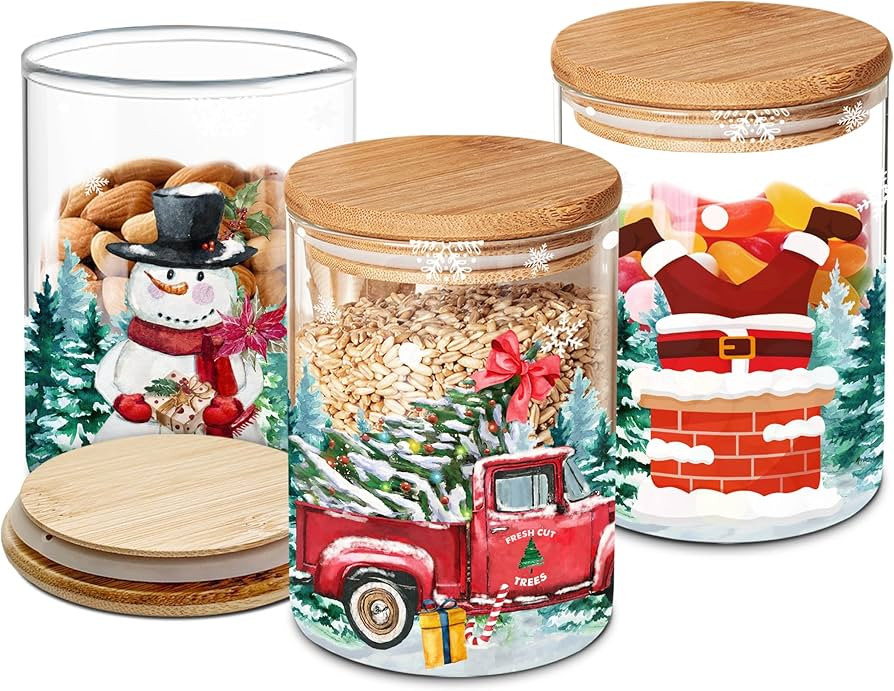 pinata Christmas Decorations Indoor, Christmas Cookie Jar with Lids, Christmas Decor for Kitchen,... | Amazon (US)