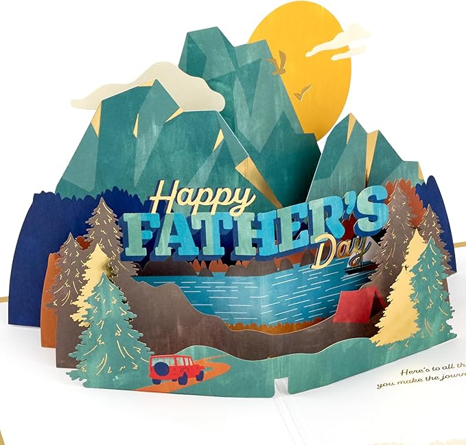 Hallmark Signature Paper Wonder Pop-Up Father's Day Card (Fatherhood Is an Adventure) Mountain, L... | Amazon (US)