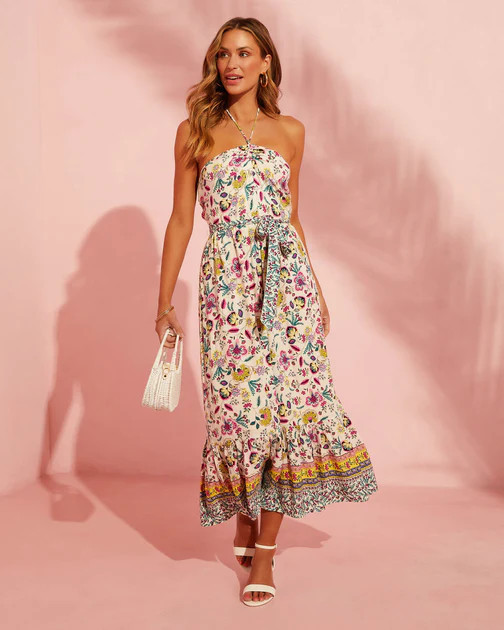 Greyson Halter Floral Maxi Dress - Multi - FINAL SALE | VICI