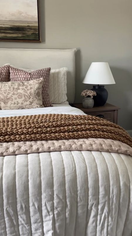 What’s the secret? Layers! I love layering neutrals, patters and textures when making the bed cozy ☺️

#LTKStyleTip #LTKVideo #LTKHome