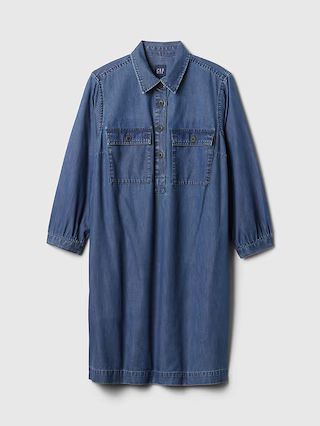 Ultrasoft Denim Utility Mini Shirtdress | Gap (US)